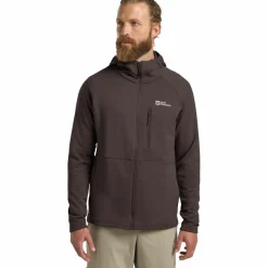 Jack Wolfskin Fleecejacken<· KOLBENBERG HOODED FZ M peat