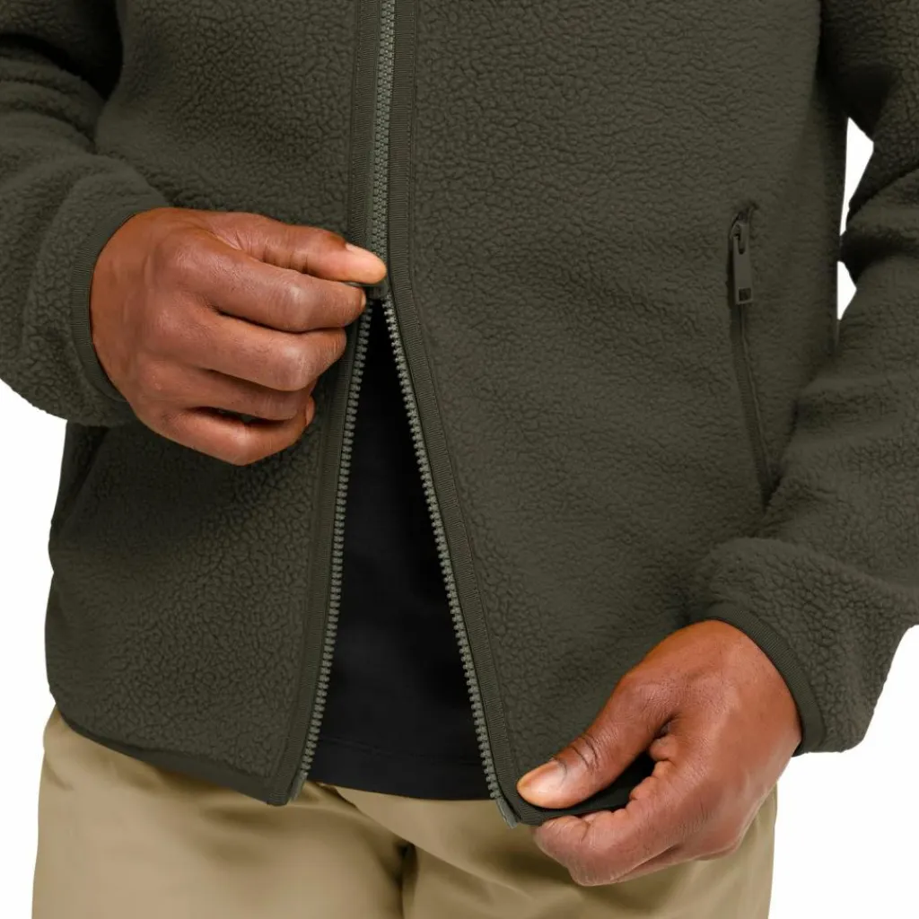 Jack Wolfskin Fleecejacken<· LITE CURL FZ M obsidian moss