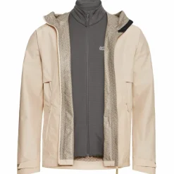 Jack Wolfskin Regenjacken<· LITESTRIDE 3IN1 JKT M oyster