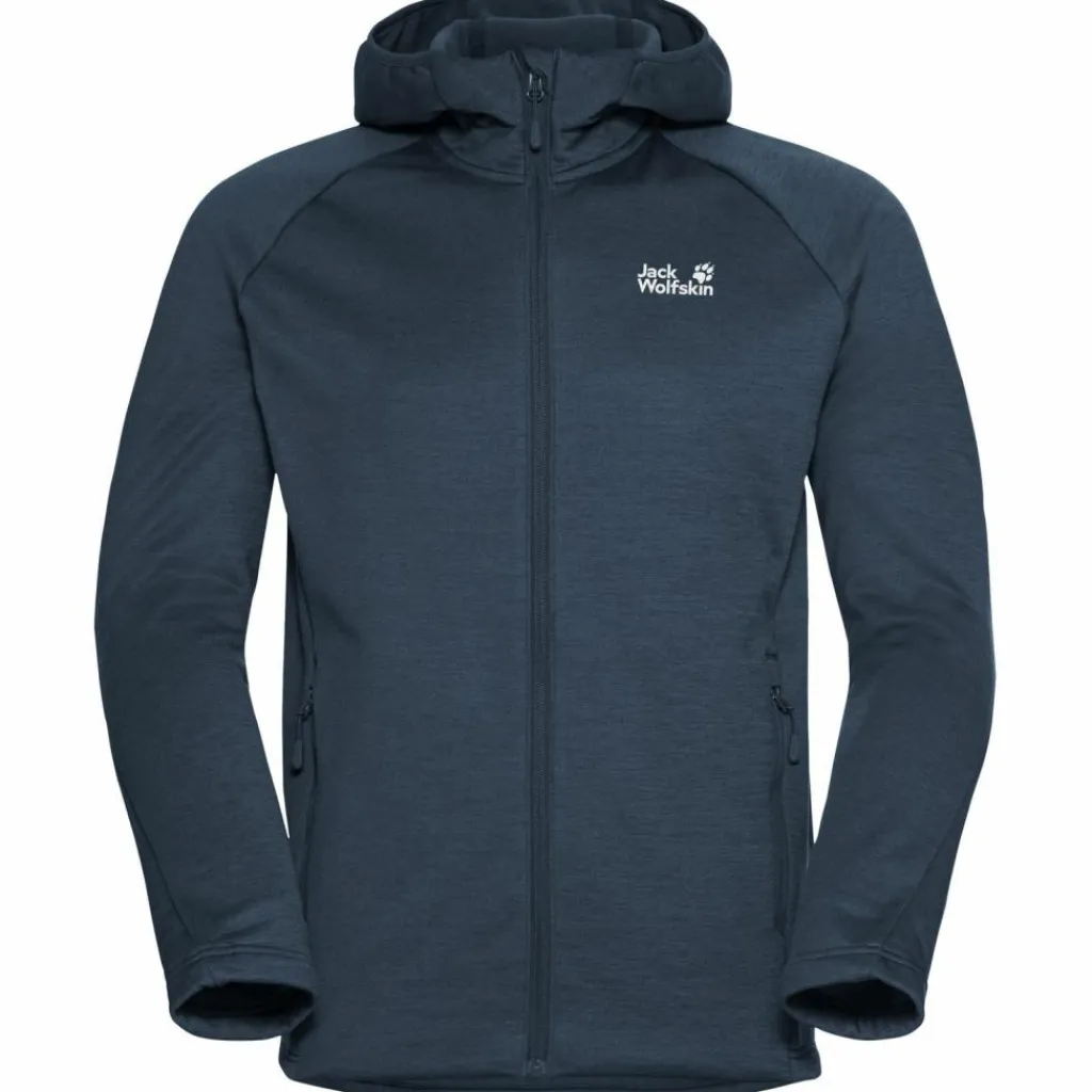 Jack Wolfskin Camping|Camping<· PEAK DISTRICT HOODED FZ M midnight sky