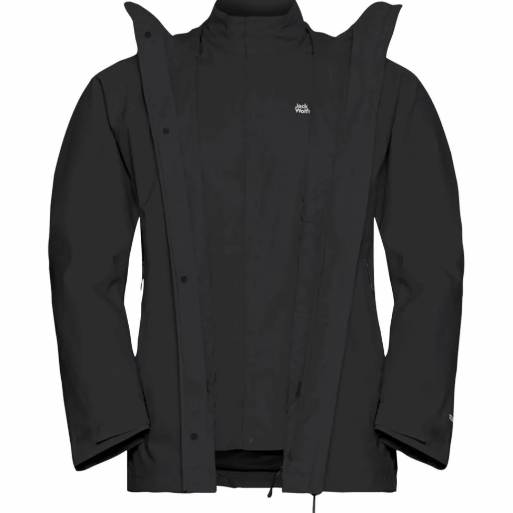 Jack Wolfskin Regenjacken|Übergangsjacken<· PRELIGHT 3IN1 JKT M black