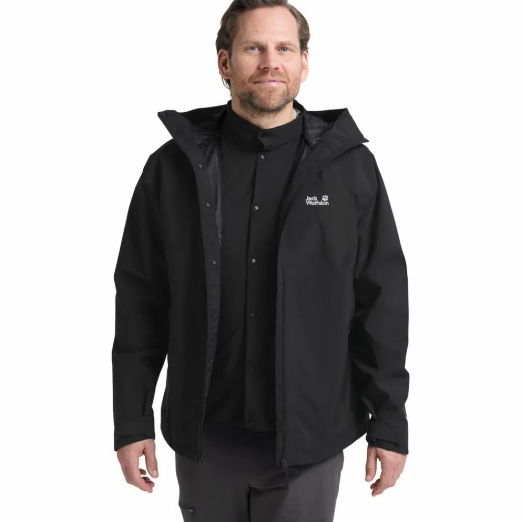 Jack Wolfskin Regenjacken|Übergangsjacken<· PRELIGHT 3IN1 JKT M black
