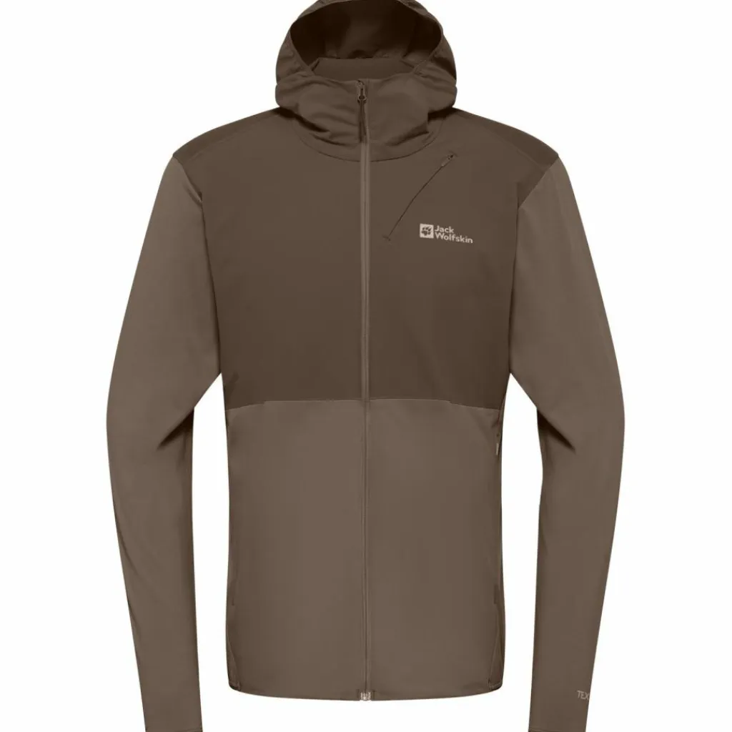 Jack Wolfskin Fleecejacken<· PRELIGHT TRAIL HOODY M cold coffee