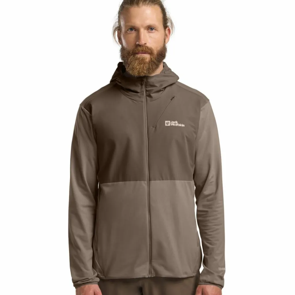 Jack Wolfskin Fleecejacken<· PRELIGHT TRAIL HOODY M cold coffee