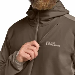 Jack Wolfskin Fleecejacken<· PRELIGHT TRAIL HOODY M cold coffee