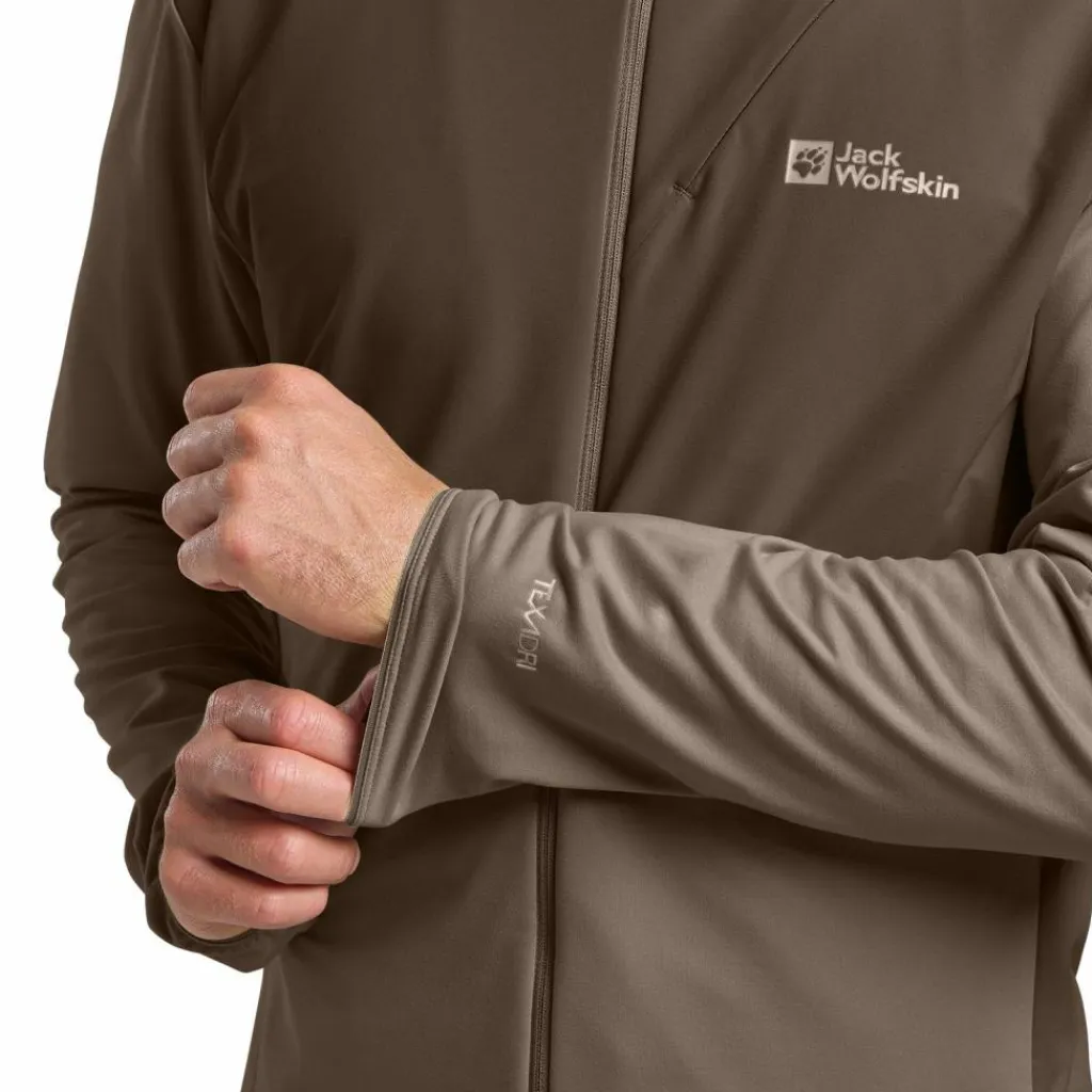 Jack Wolfskin Fleecejacken<· PRELIGHT TRAIL HOODY M cold coffee