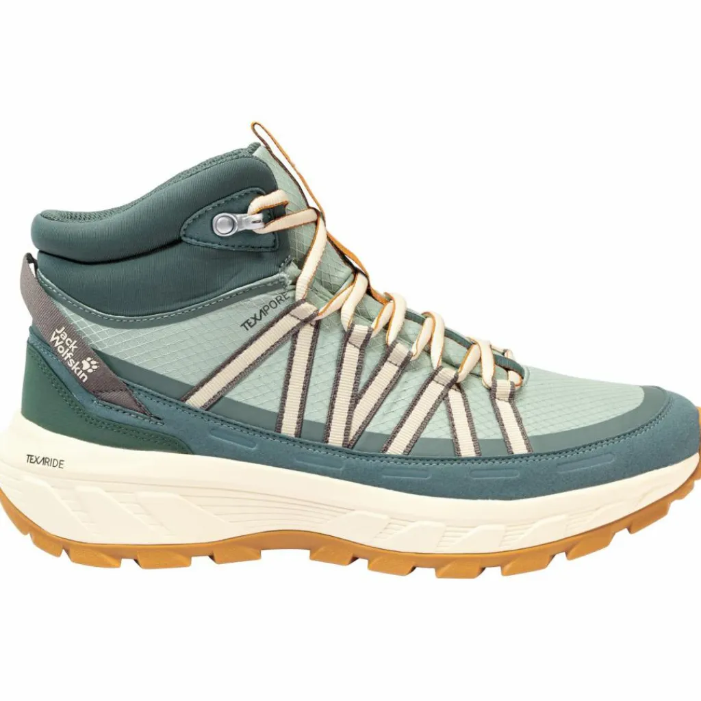 Jack Wolfskin Wanderschuhe<· WILD HIKE TEXAPORE MID M green zinnia