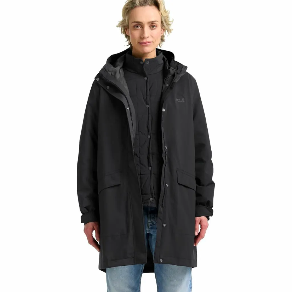 Jack Wolfskin Camping|Mäntel<· WINTERDUNE 3IN1 COAT W black