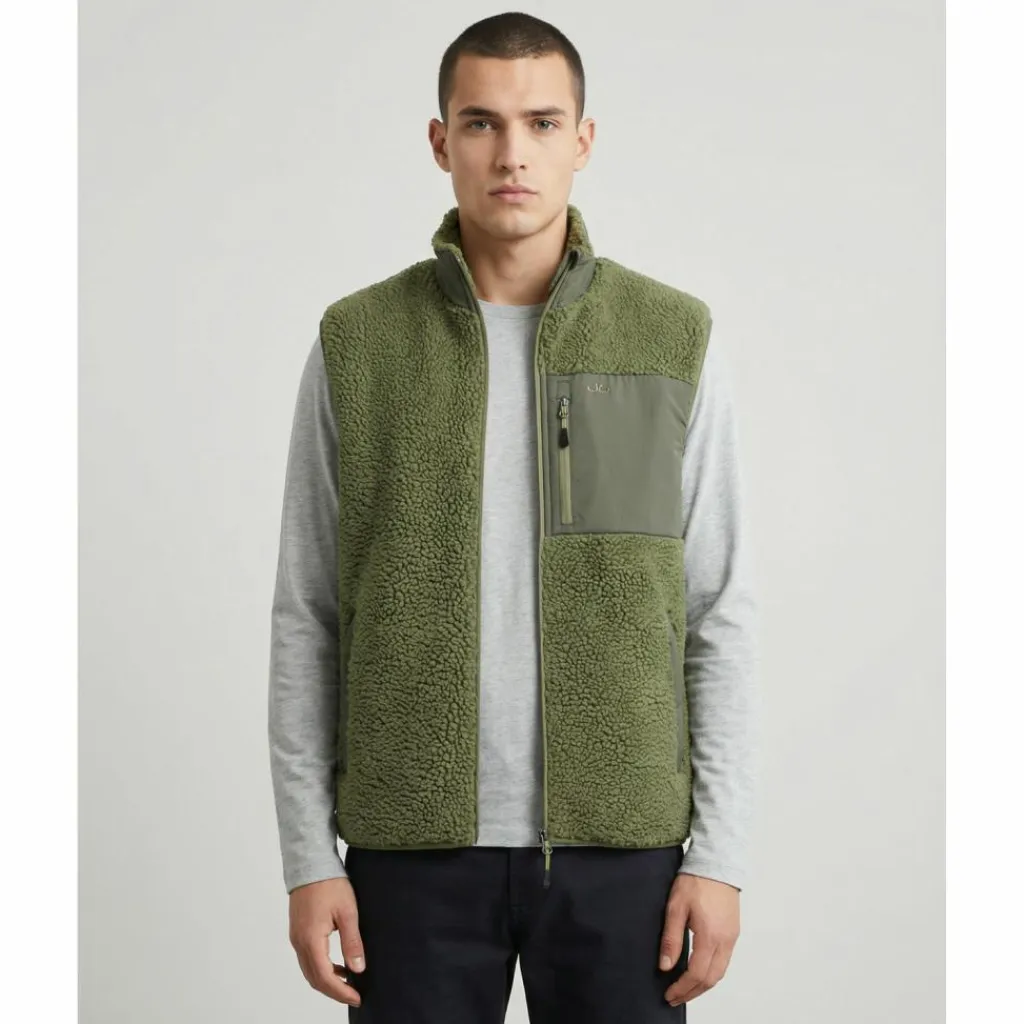 Jeff Green Fleecejacken< Dusky Green