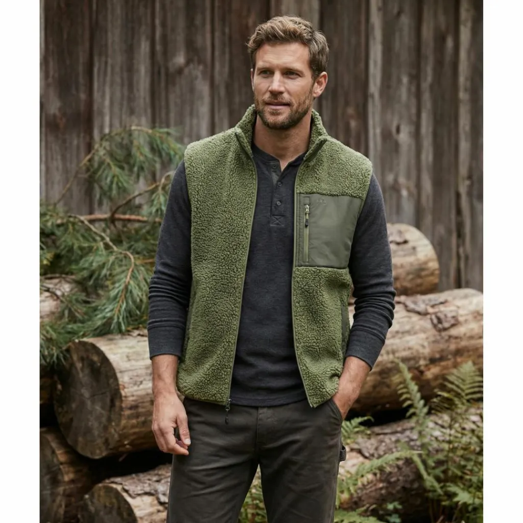 Jeff Green Fleecejacken< Dusky Green