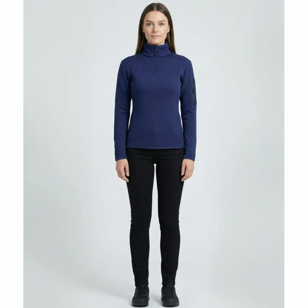 New · 1/4 Zip Strickfleecepullover Helmi Damen Fleecejacken
