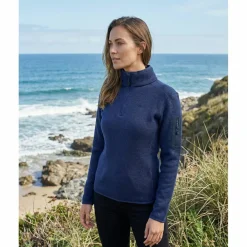 New · 1/4 Zip Strickfleecepullover Helmi Damen Fleecejacken