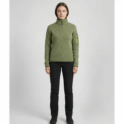 Jeff Green Fleecejacken<· 1/4 Zip Strickfleecepullover Helmi Dusky Green