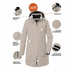 KILLTEC Mäntel<· Damen Funktionsparka Sand8110
