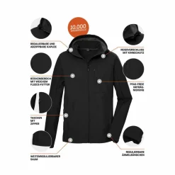 KILLTEC Übergangsjacken<· KOS 103 Schwarz0110