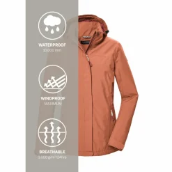 KILLTEC Regenjacken<· KOS 26 Lachs