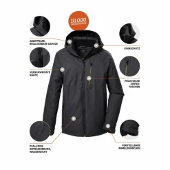 KILLTEC Regenjacken<· KOW 7 MN JCKT Grau0624