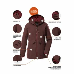 KILLTEC Mäntel<· KOW 16 WMN PRK Rot4518
