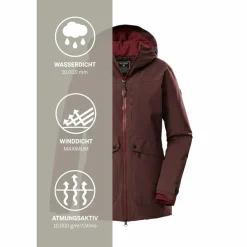 KILLTEC Mäntel<· KOW 16 WMN PRK Rot4518