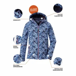 KILLTEC Wandern|Jacken<· Mädchen Softshelljacke Print Blau3044