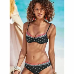 Lascana Schwimmen<· Bügel-Bikini-Top schwarz-bedruckt