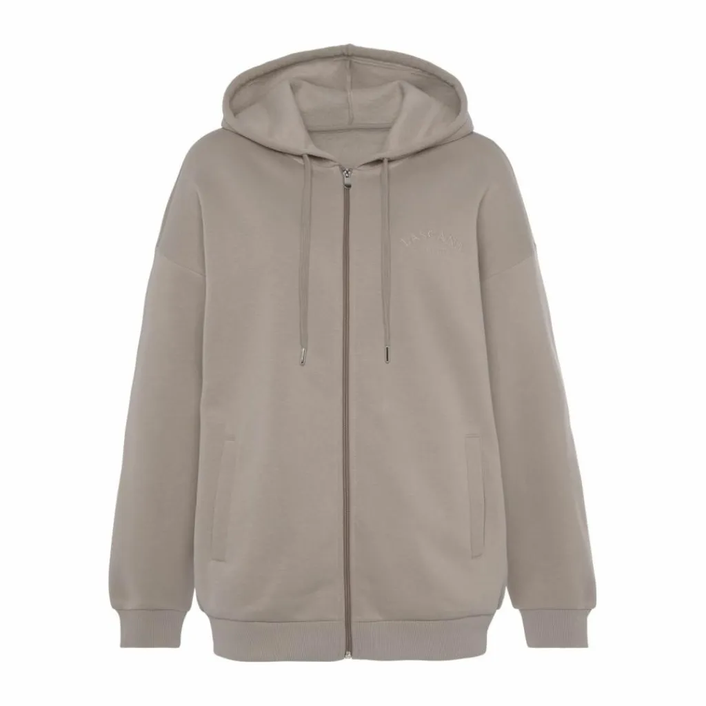 Lascana Pullover & Sweats<· Kapuzensweatjacke taupe