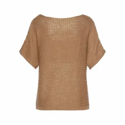 Lascana Pullover & Sweats<· Kurzarmpullover camelfarben