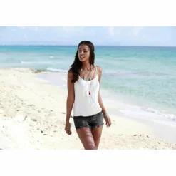 Lascana Tops & Tanks<· Spaghettitop wei&szlig; - schwarz