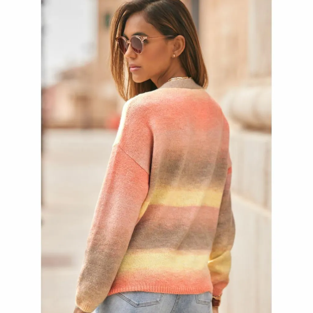 Lascana Pullover & Sweats<· Strickjacke apricot - gelb - braun