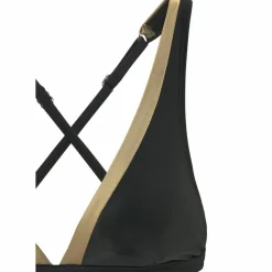 Lascana Schwimmen|Schwimmen<· Triangel-Bikini-Top schwarz-goldfarben