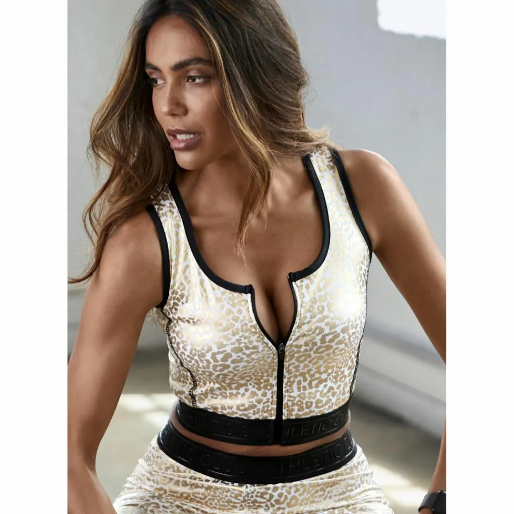 LASCANA Active Yoga|Yoga<· Crop-Top gold - weiß