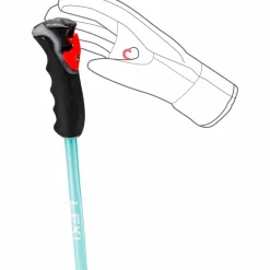 LEKI Skistöcke|Stöcke<· Artena Airfoil 3D 23/24 dark anthracite-light turquoise-white