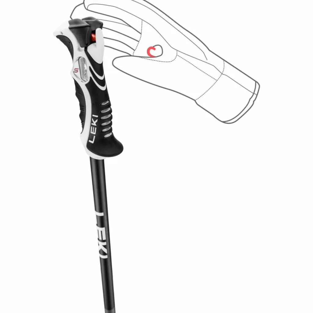 LEKI Ski|Skistöcke<· Bold Lite S dark anthracite-bright red-black