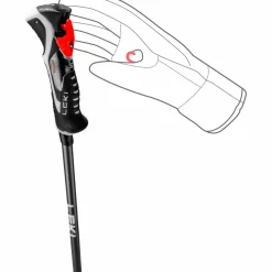 LEKI Skistöcke|Stöcke<· Carbon 14 3D black-dark anthracite-bright red