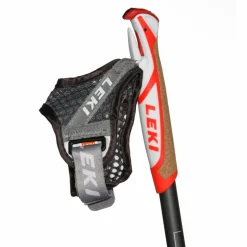 LEKI Nordic Walking|Stöcke<· Flash Carbon dunkelanthrazit-neonrot-wei&szlig;