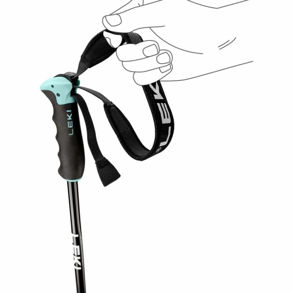 LEKI Skistöcke|Stöcke<· Neolite Airfoil WM 23/24 gunmetal-black-light turquoise