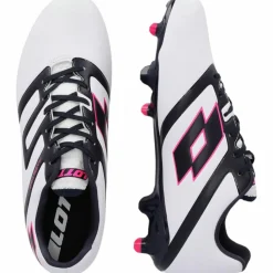 Lotto Fußballschuhe<· Maestro 1E6 All White / Navy Blue