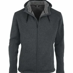 Maul Sport Fleecejacken<· Jachenau mit Kapuze Schiefer