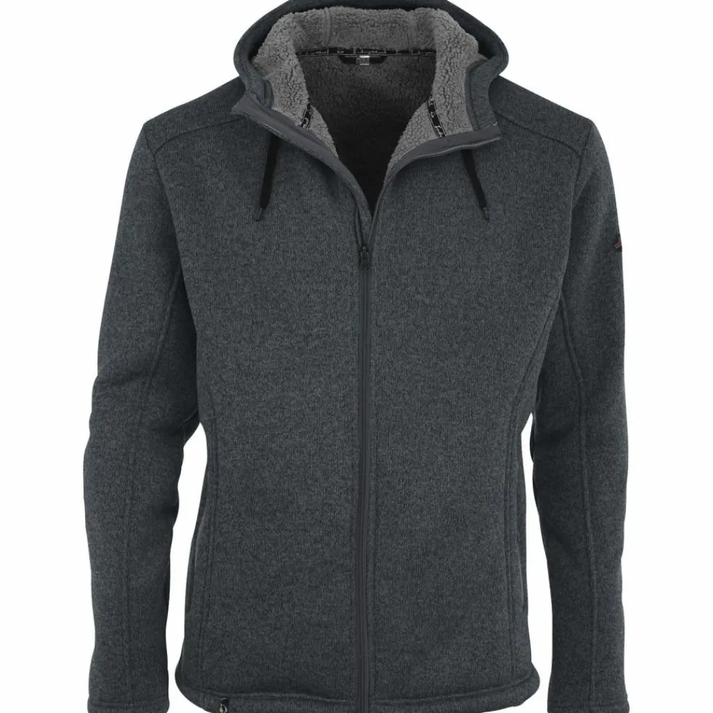 Maul Sport Fleecejacken<· Jachenau mit Kapuze Schiefer