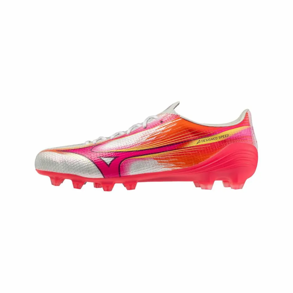 Mizuno Fußballschuhe|Fußballschuhe<· Alpha III Japan FG Blazing Flair Weiß weisslila