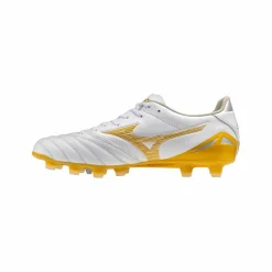 Mizuno Fußballschuhe|Fußballschuhe<· Morelia Neo IV Pro FG Blazing Flair Weiß weissgold