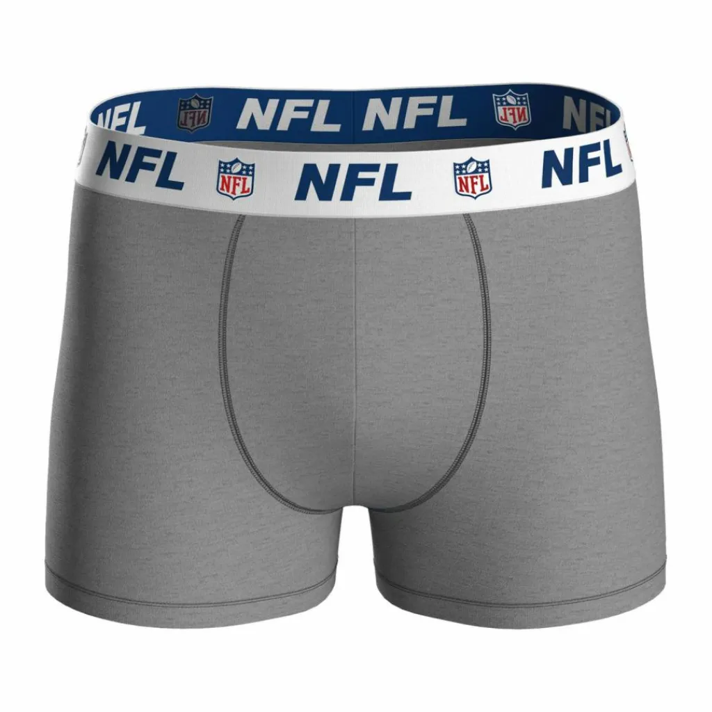 NFL Unterwäsche<· Boxershort Blau/Grau/Schwarz