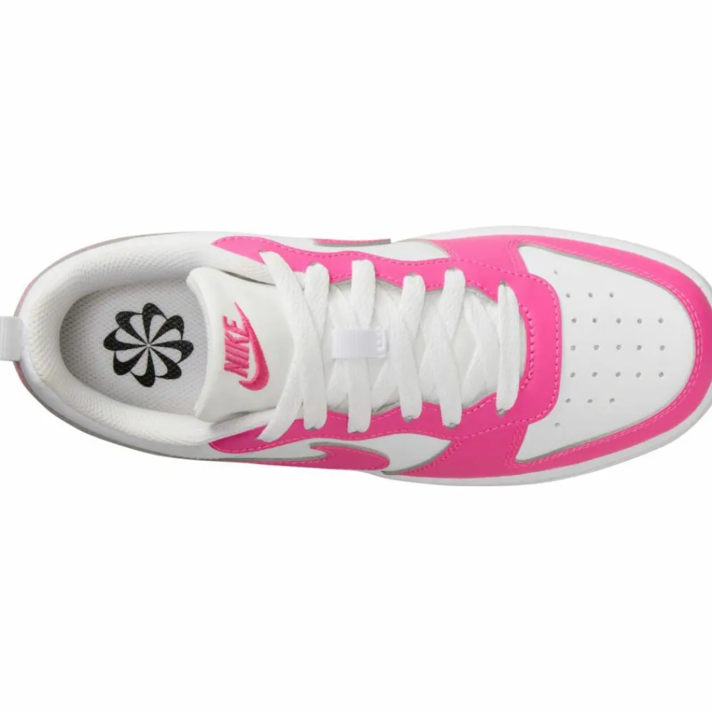 Nike Sneaker<· COURT BOROUGH GS white-laser fuchsia