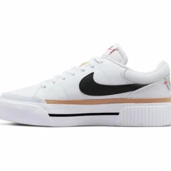 Nike Streetwear|Sneaker<· Court Legacy Lift white-black-hemp-team orange