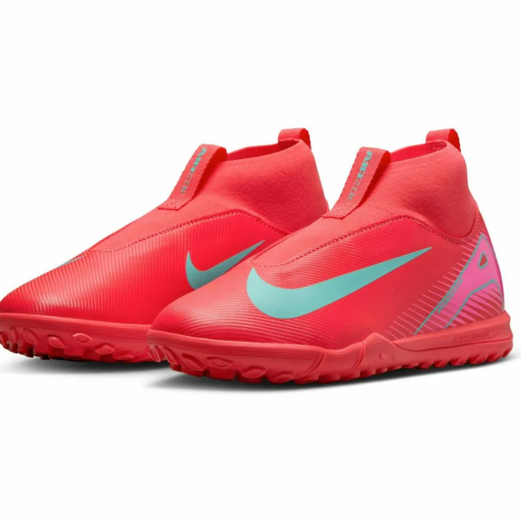Nike Fußballschuhe<· JR ZOOM SUPERFLY 10 ACADEMY TF ember glow-aurora green