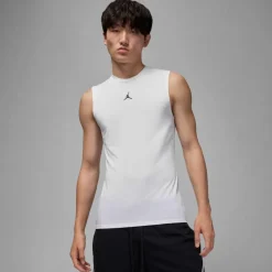 Nike Basketball|Basketball<· M J DF SPRT SL COMP TOP white-black