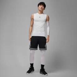 Nike Basketball|Basketball<· M J DF SPRT SL COMP TOP white-black
