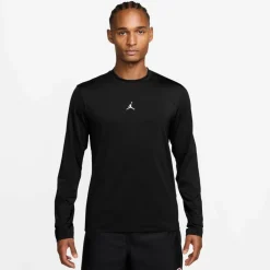 Nike Shirts|Basketball<· M J DF SPT ESS LS TOP black