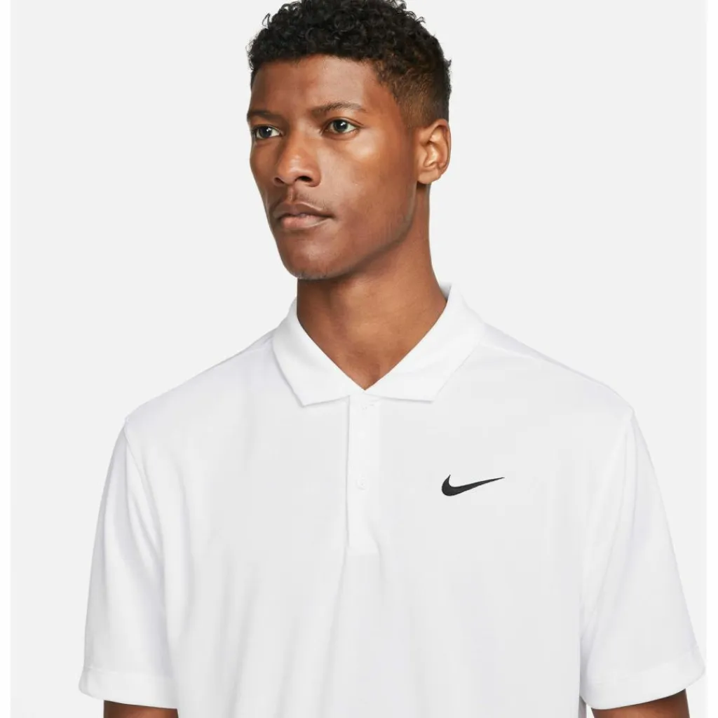 Nike Tennis|Tennis<· M NKCT DF POLO SOLID white-black