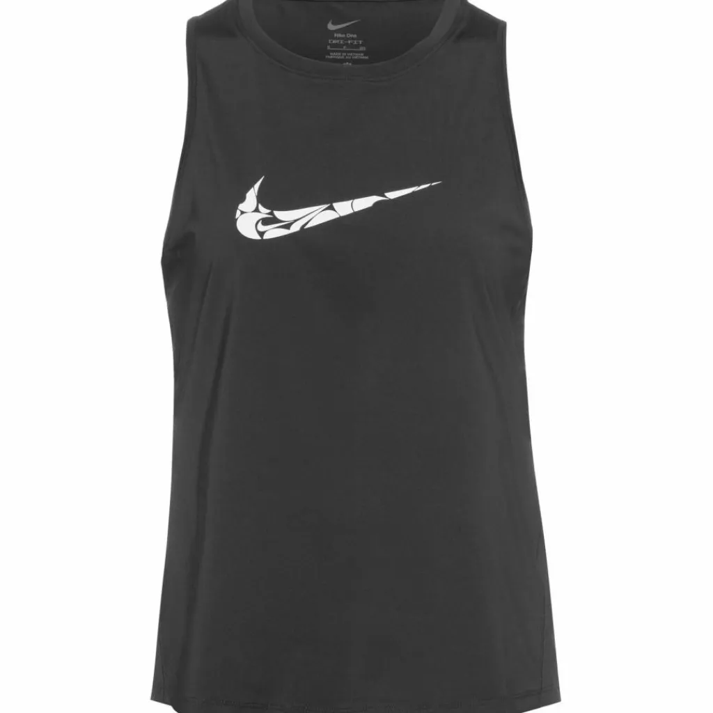 Nike Tops & Tanks<· ONE SWSH HBR black-white